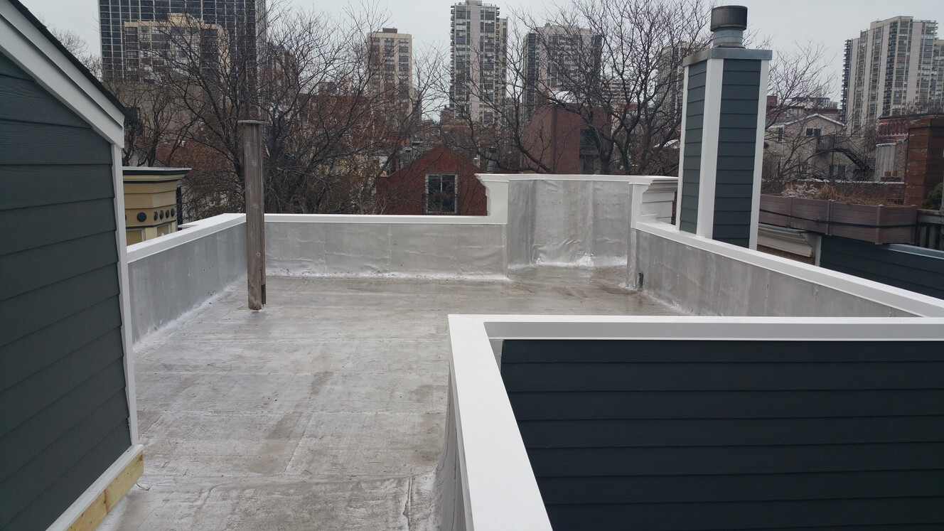 Residential Modified Bitumen Flat Roof Replacement For Home
